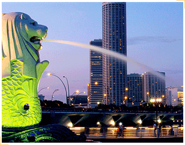 Singapore cityscape at night