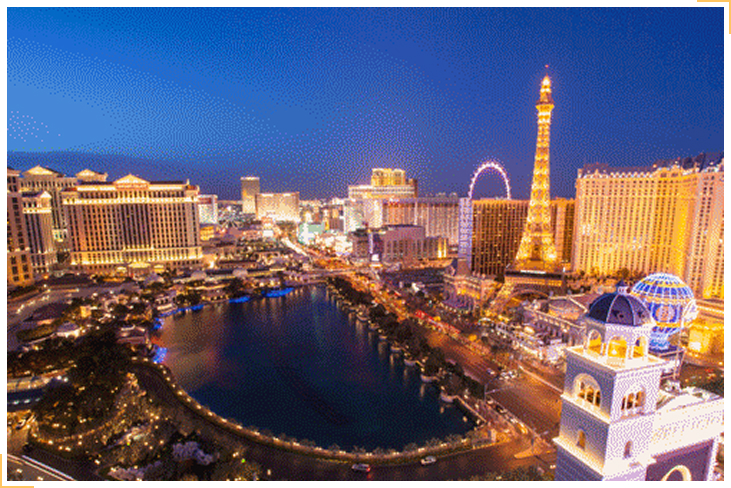 Las Vegas strip at night